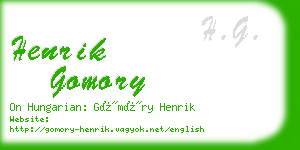 henrik gomory business card